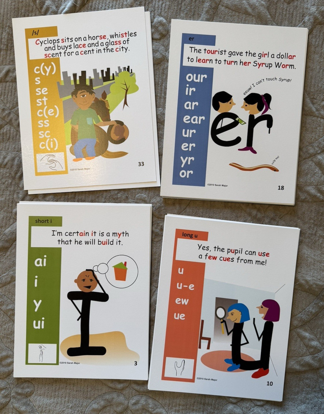 Phonics Sound Spelling Display Cards 8.5″x11″ for SnapWords Child1st