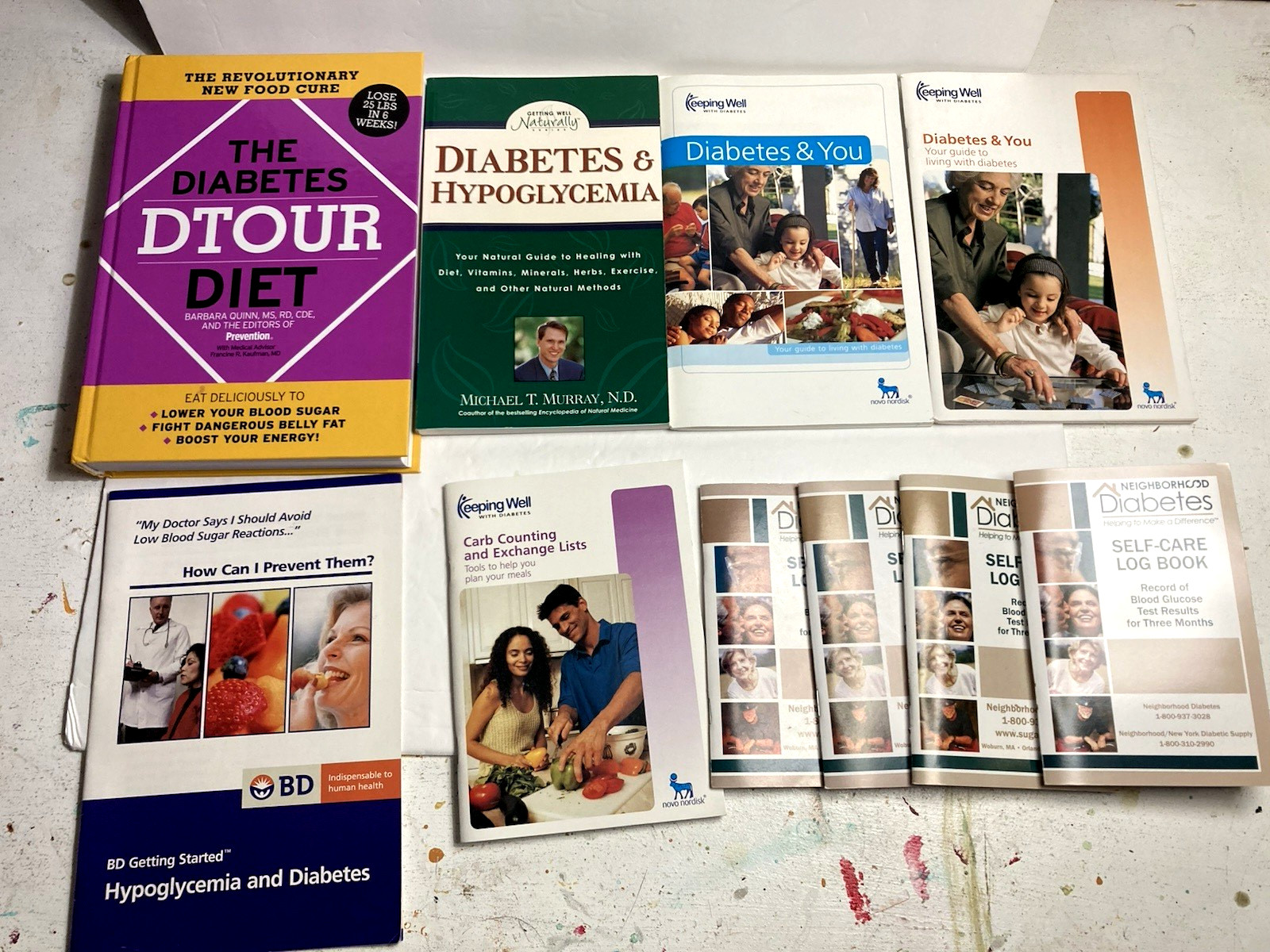 Lot 10 DIABETES Reference Books/Booklets – Log Books – Self Help –