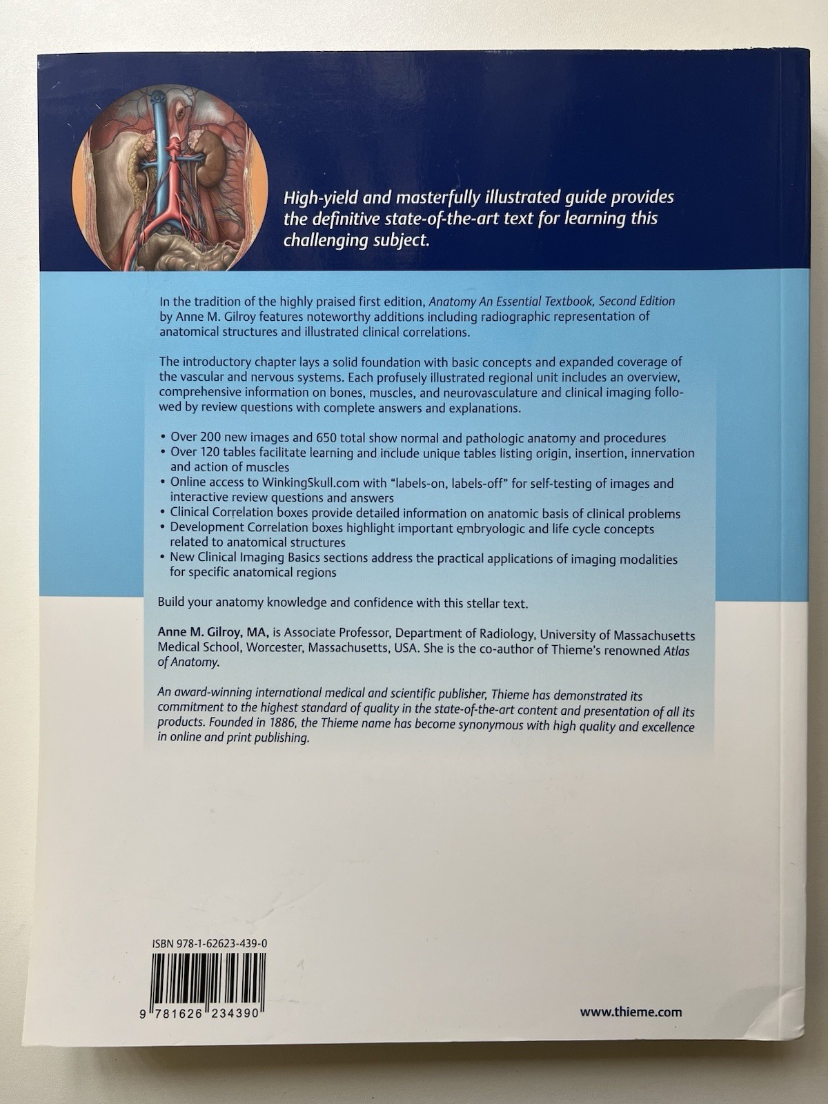 Thieme Illustrated Reviews Ser.: Anatomy an Essential Textbook by Gilroy, 2nd Ed