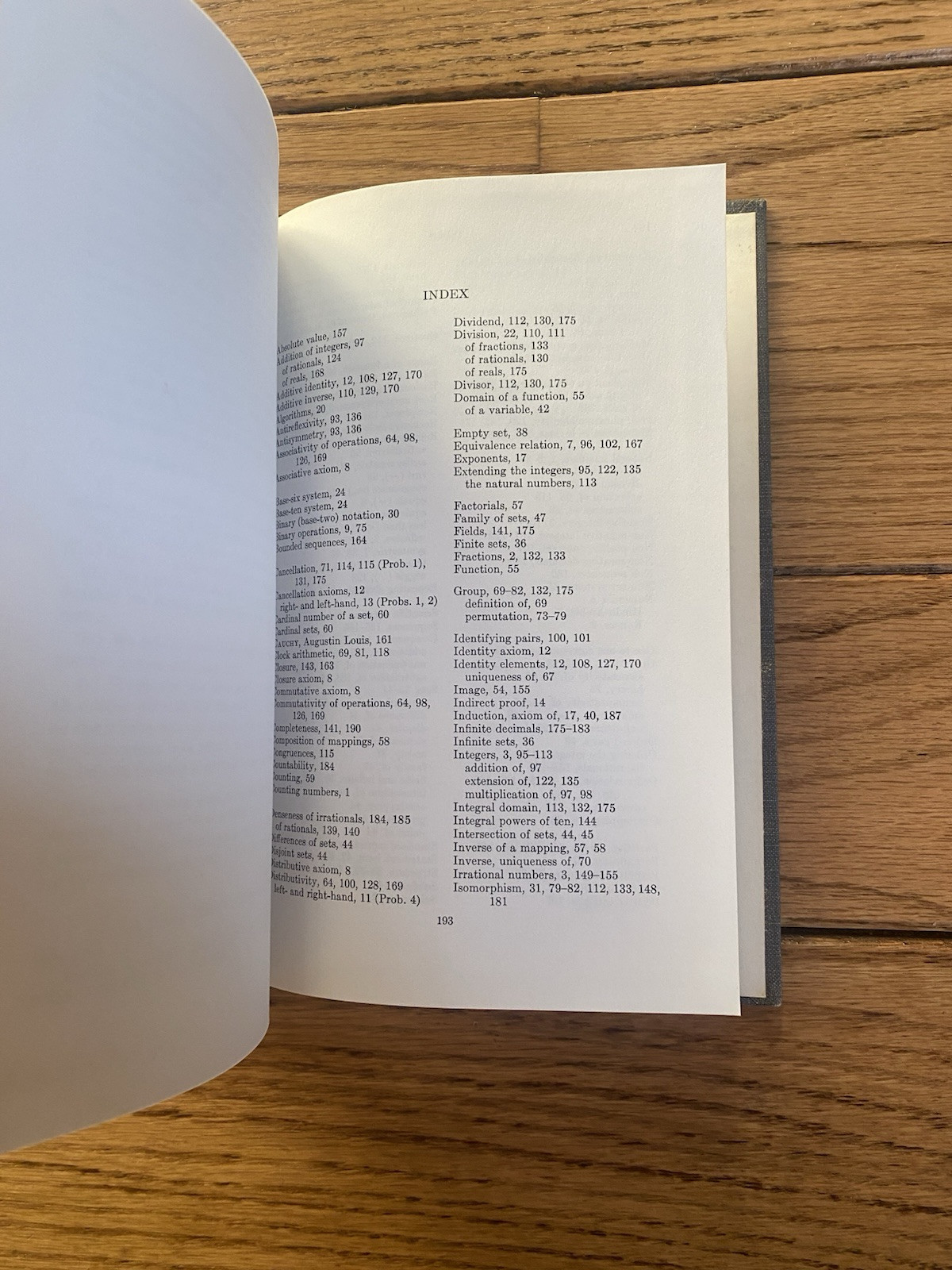 Basic Concepts In Modern Mathematics By John E. Hafstrom Hardcover 1961