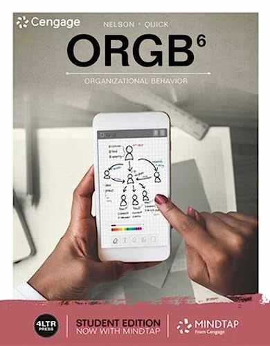 ORGB (MindTap Course List) – Paperback, by Nelson Debra; Quick James – Very Good