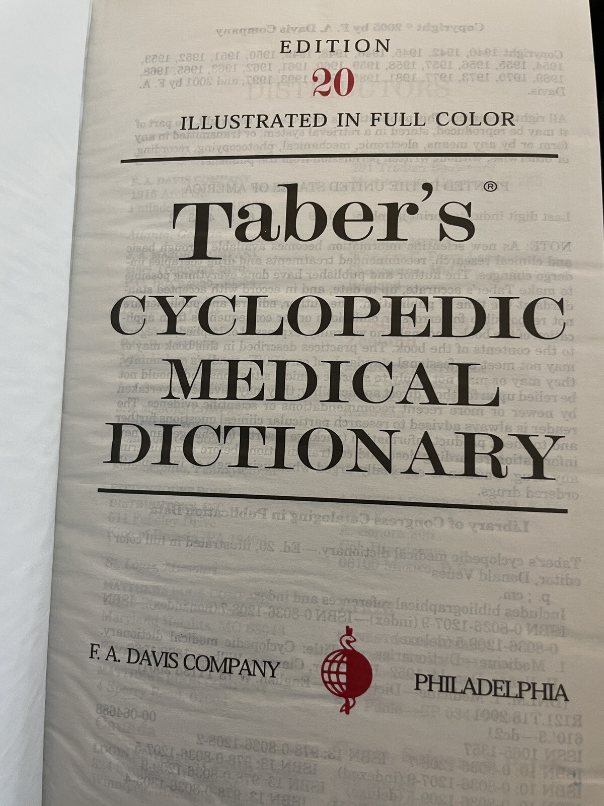 Taber’s Cyclopedic Medical Dictionary : Thumb-Indexed Version by Donald Venes…