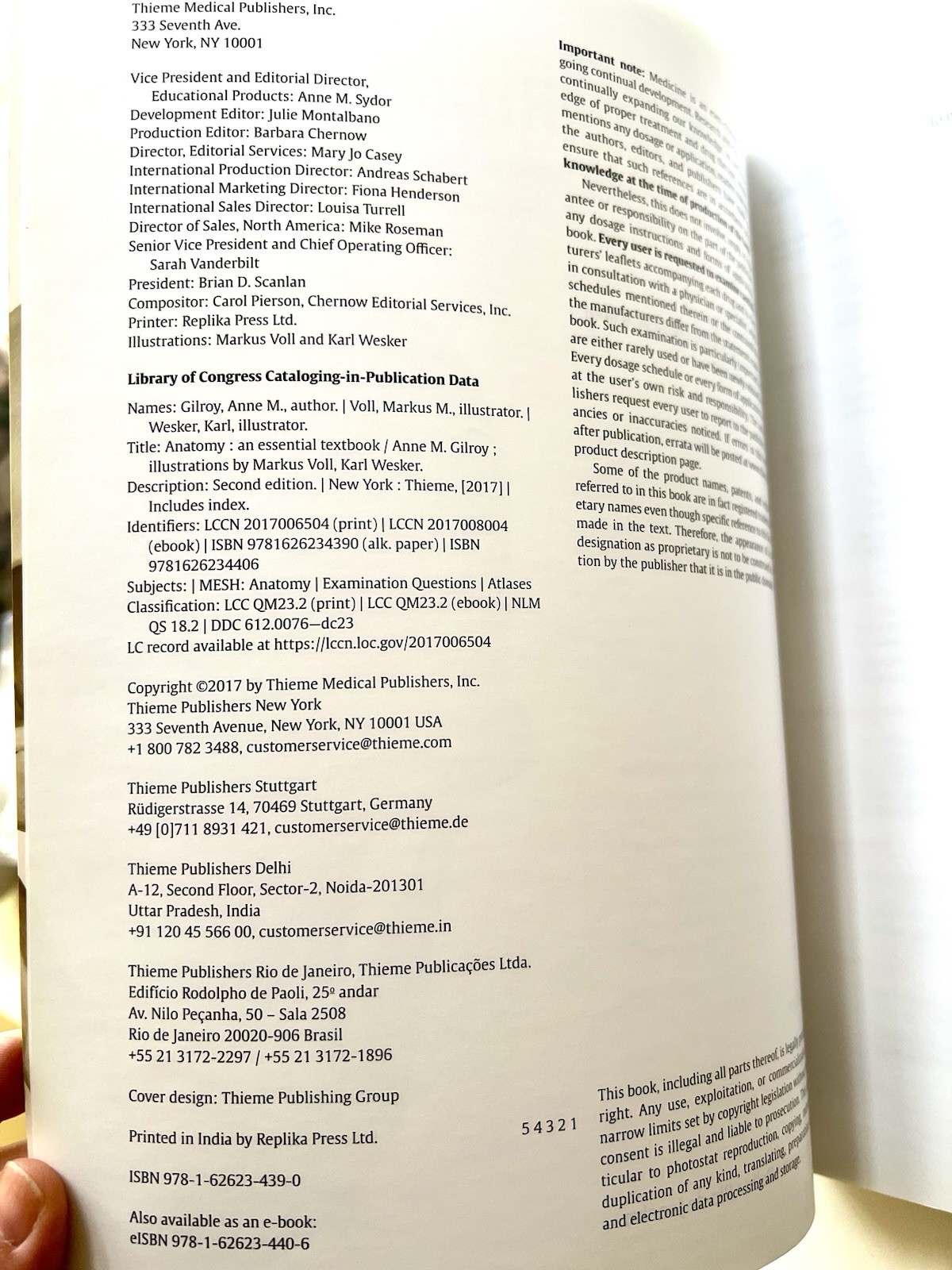 Thieme Illustrated Reviews Ser.: Anatomy an Essential Textbook by Gilroy, 2nd Ed