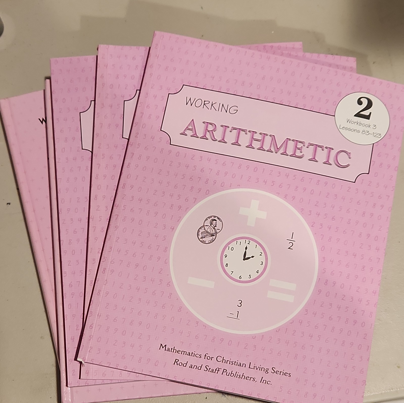 Rod and Staff Arithmetic 2 LOT- Teacher’s Manuals and Workbooks 2,3,4