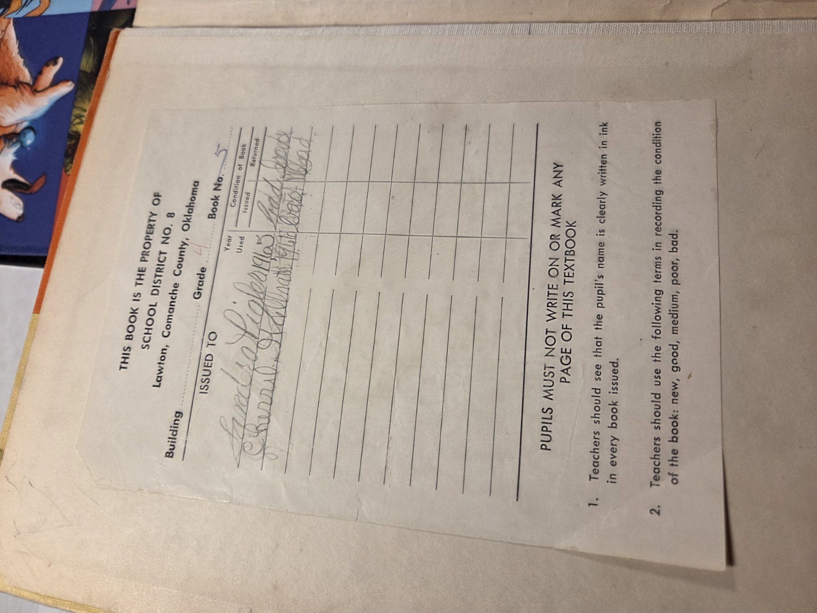 Vintage Teacher’s Edition 1960 – Your People And Mine Grade 4 Ex-Library Book