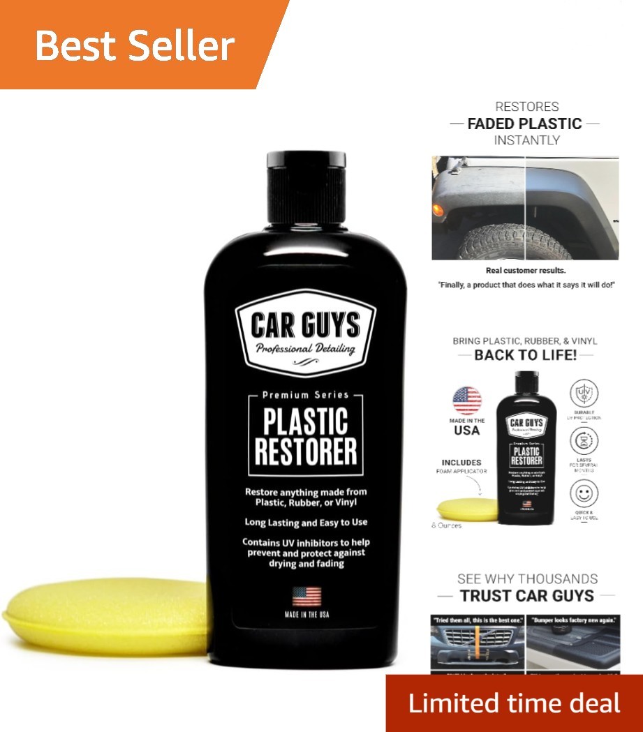 8 Oz Water-Repellent Plastic Restorer for Long-Lasting Auto Detailing Excellence