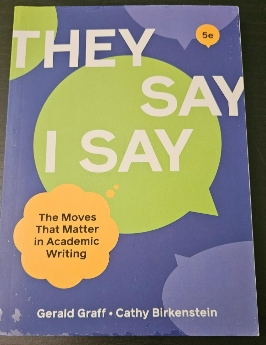 They Say / I Say – 5th Ed Graff Birkenstein Paperback VERY GOOD New Unused Code