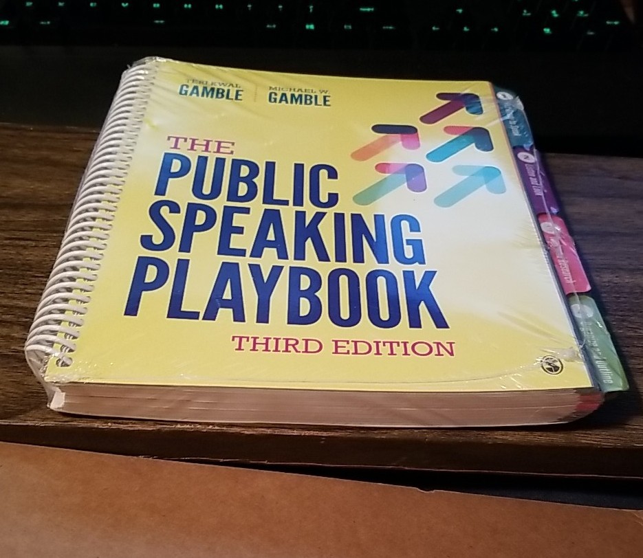 The Public Speaking Playbook 3rd edition NEW Shrinkwrapped 9781544332406