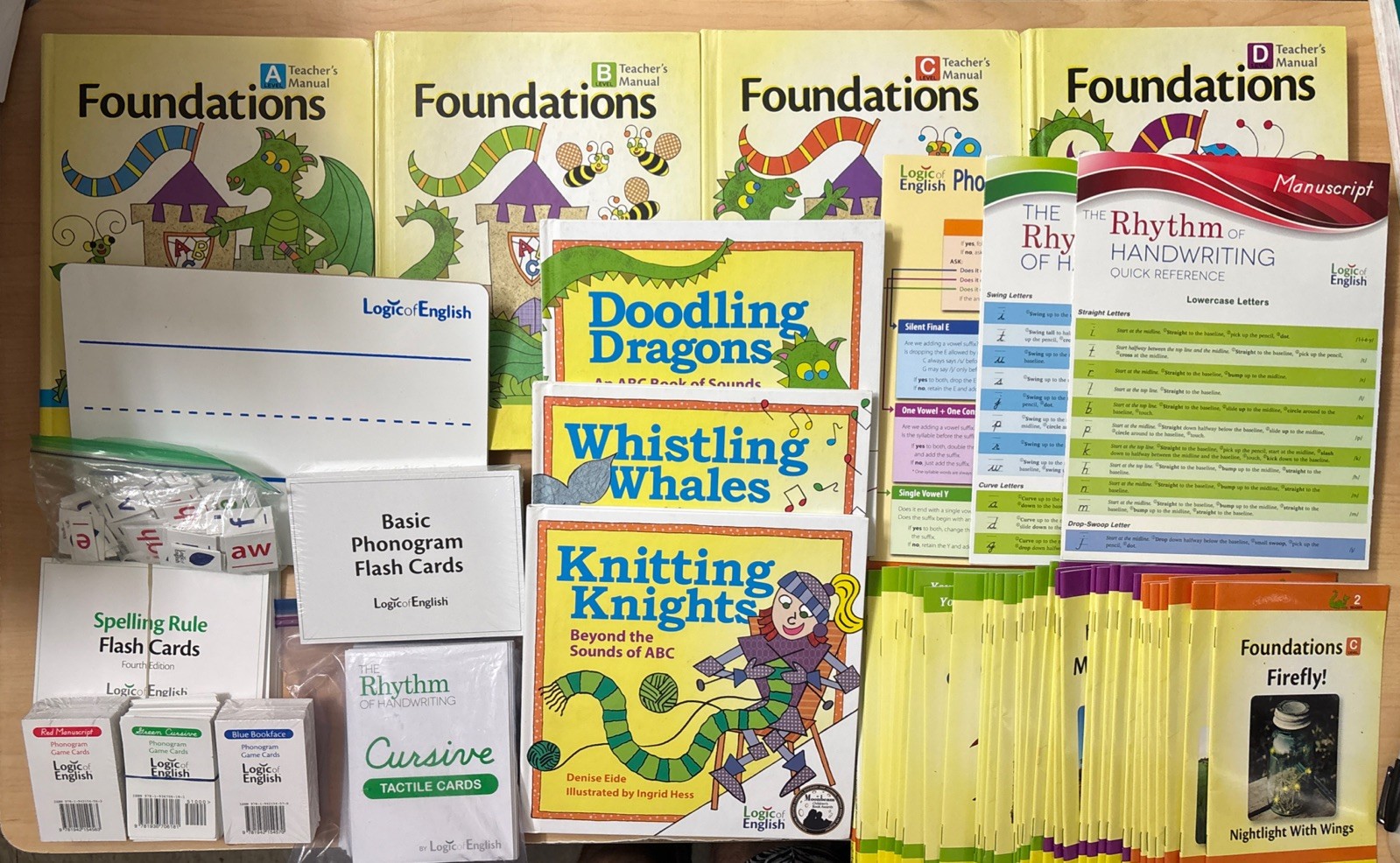 HUGE Logic of English Foundations Bundle Lot Level A B C D Readers Cards ABC Bks