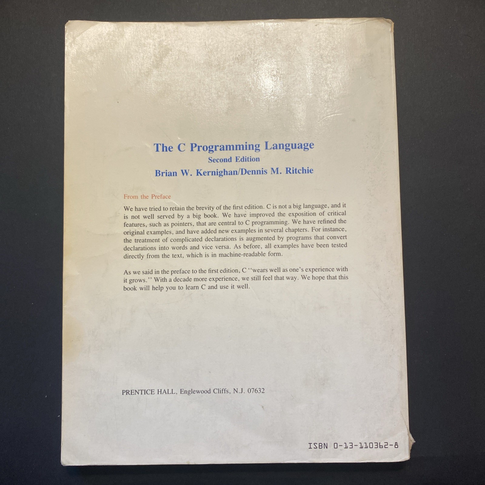 The C Programming Language 2nd Edition Brian W. Kernighan, Dennis M. Ritchie at