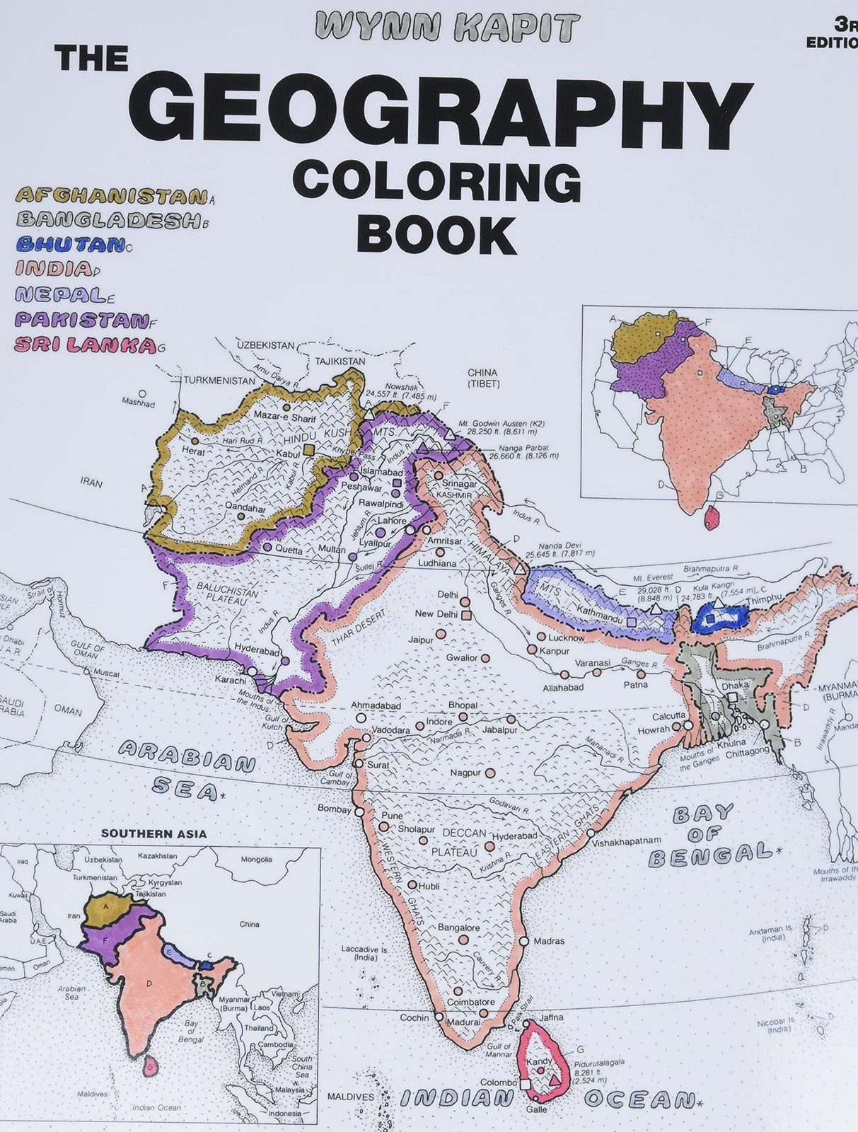 Geography Coloring Book – paperback Kapit, Wynn