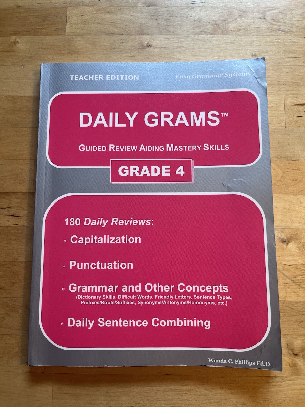 Daily Grams Guided Review Aiding Mastery Skills Grade 4 Teacher Edition CLEAN!