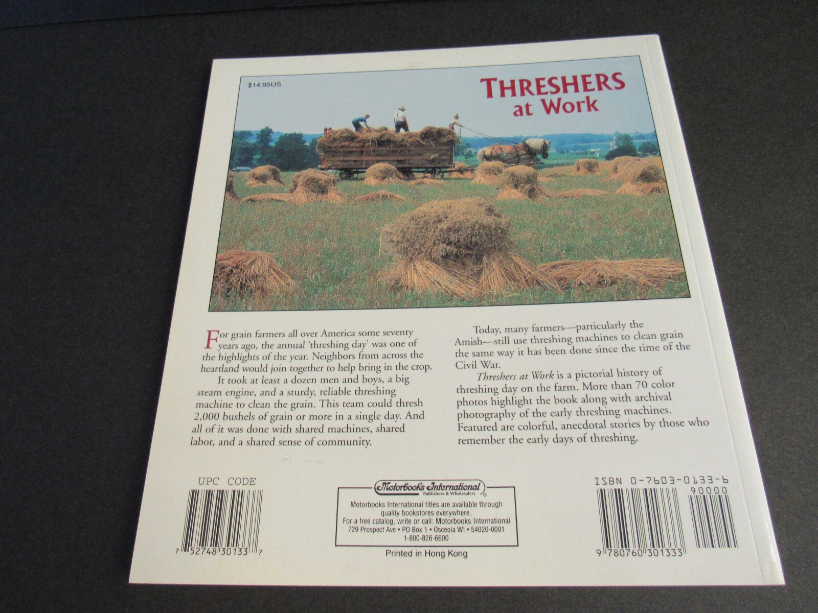 Threshers at Work Soft Cover Book Motorbooks MBI 96 pages Hans Halberstadt EUC