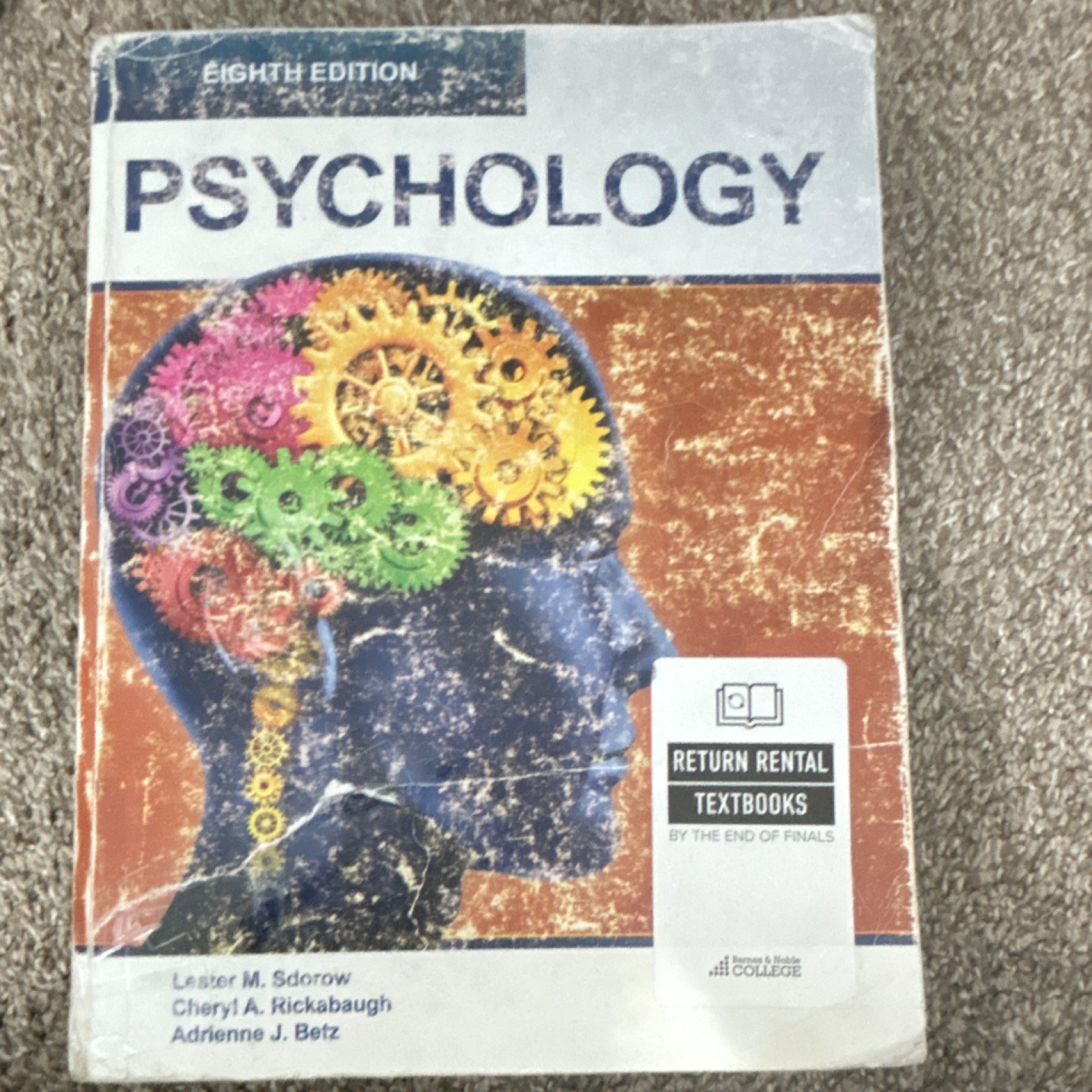 Psychology 8th Edition Paperback 2018 Sdorow Rickabaugh Betz 560 Pages