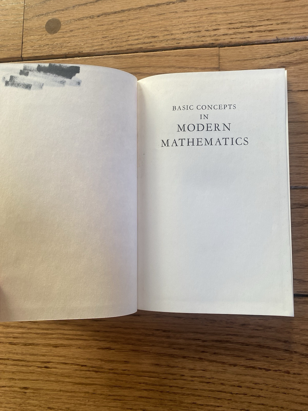 Basic Concepts In Modern Mathematics By John E. Hafstrom Hardcover 1961