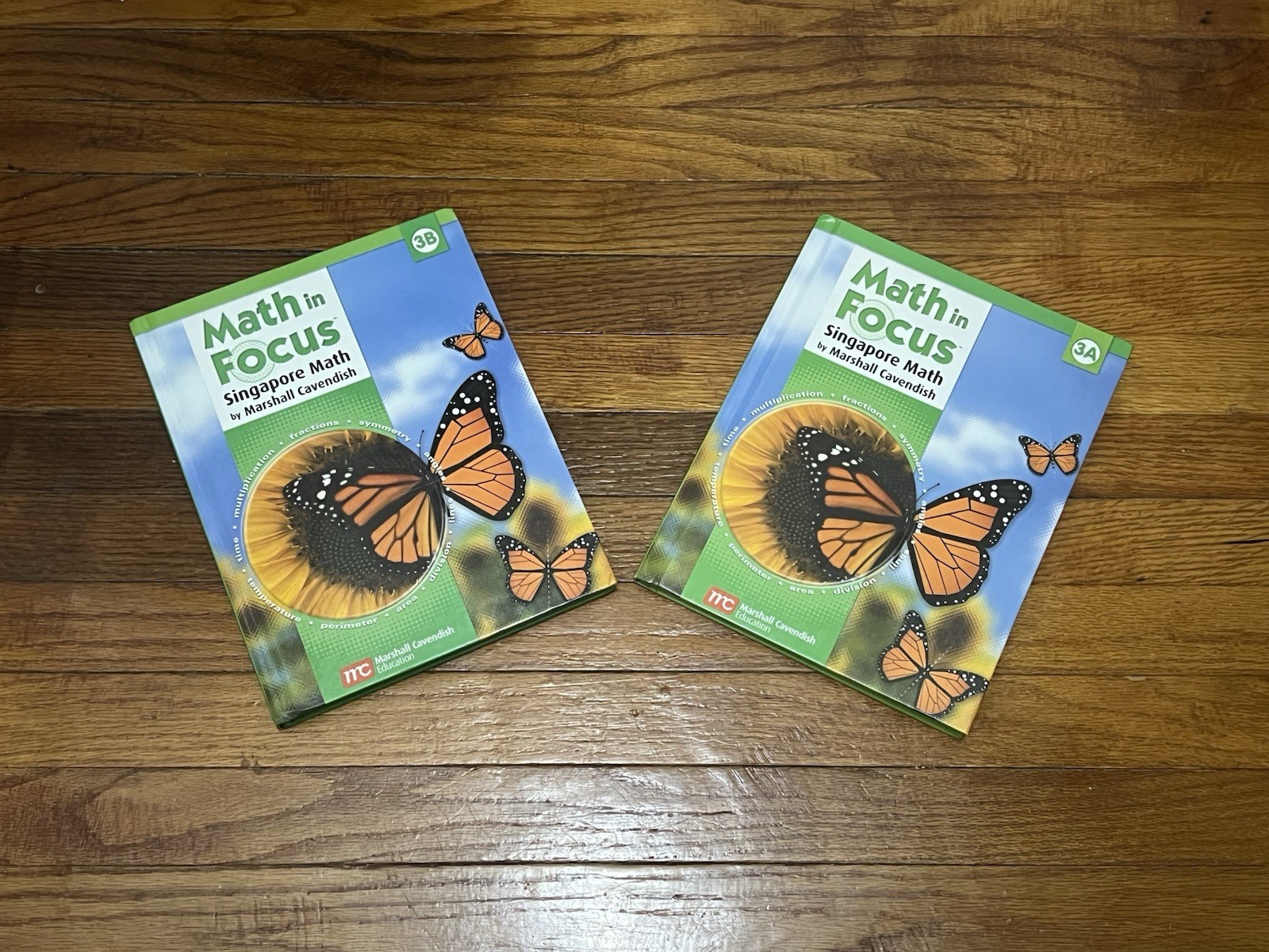 Set ~ 2 Math In Focus 3A, 3B Student Textbooks Singapore Math Marshall Cavendish