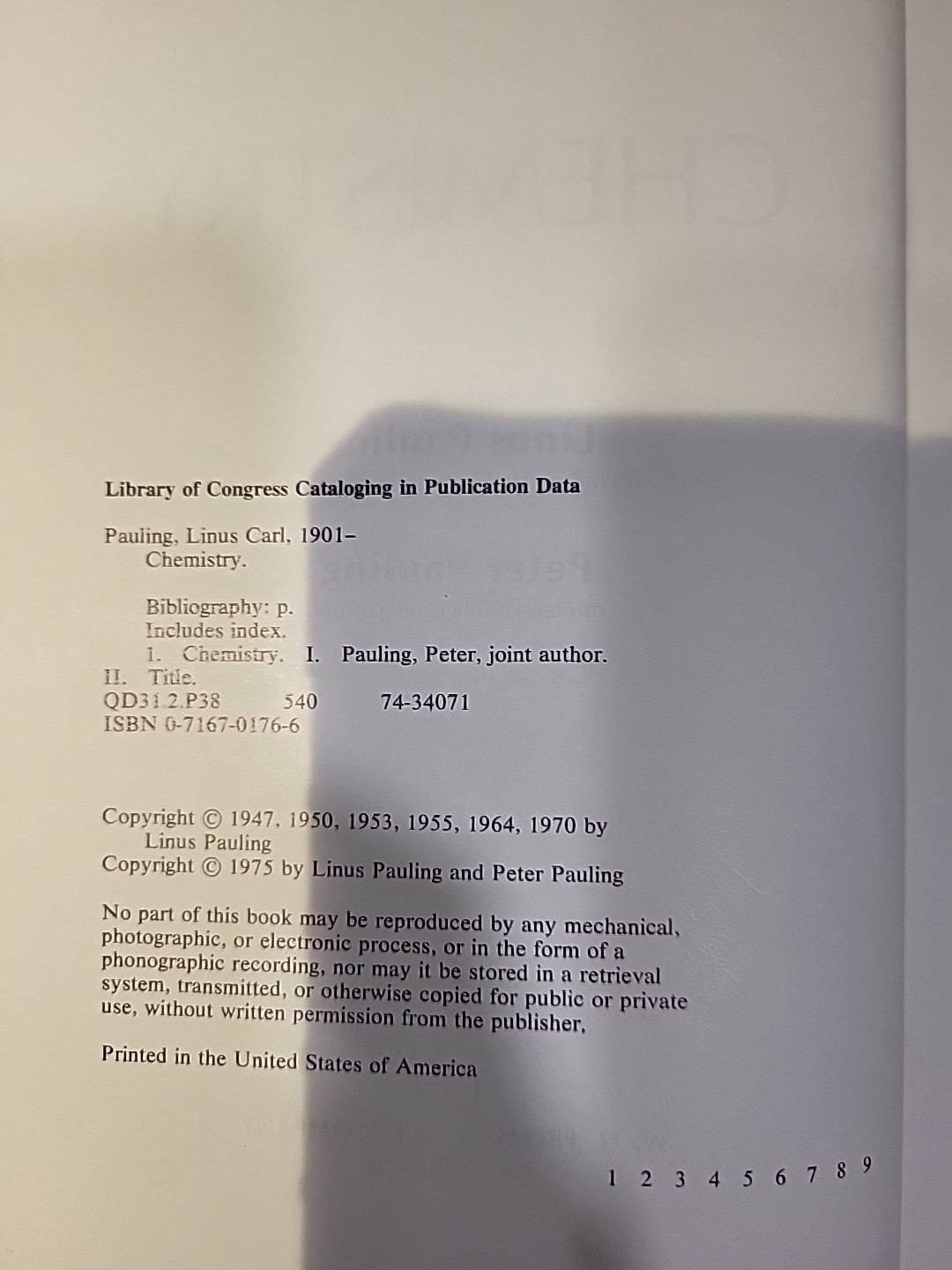 CHEMISTRY by Linus Pauling & Peter Pauling